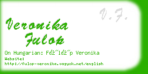 veronika fulop business card